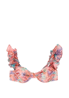 PatBO ruffled-detail bikini top - Pink