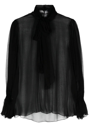 NISSA silk blouse - Black