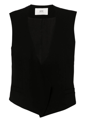 AMI Paris open-front wool waistcoat - Black