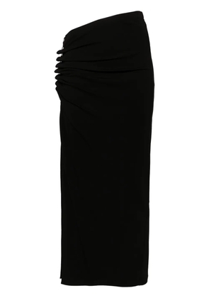 Rabanne ruched midi skirt - Black