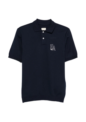 Emporio Armani logo-appliqué polo shirt - Blue