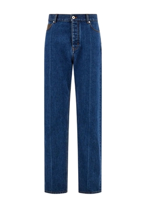 Ferragamo embossed five pocket jeans - Blue