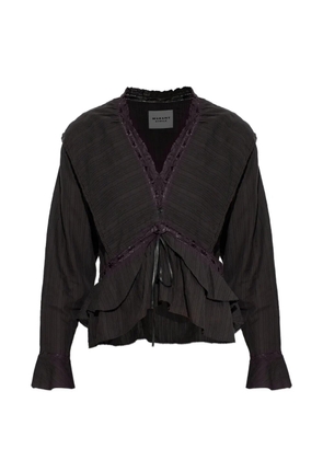 MARANT ÉTOILE lace-ruffled blouse - Black
