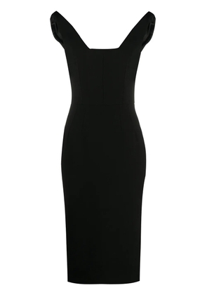 Dolce & Gabbana sleeveless wool midi dress - Black