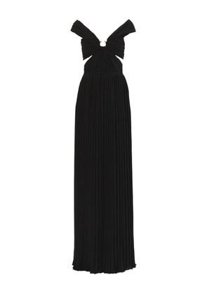 Chloé off-shoulder pleated midi dress - Black