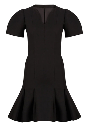 Nina Ricci peplum-hem wool dress - Black