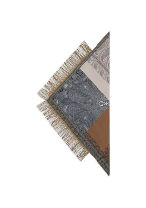 Pierre-Louis Mascia Aloeuw fringed bandana scarf - Grey