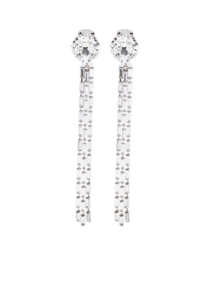 Alessandra Rich fringe-detail drop earrings - Silver