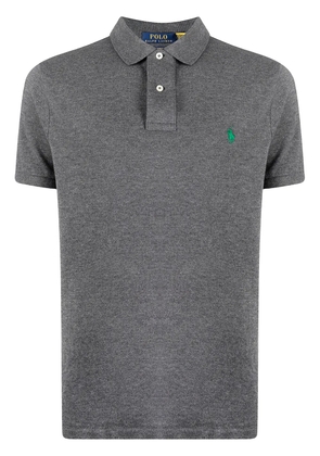 Polo Ralph Lauren logo-patch short-sleeved polo shirt - Grey