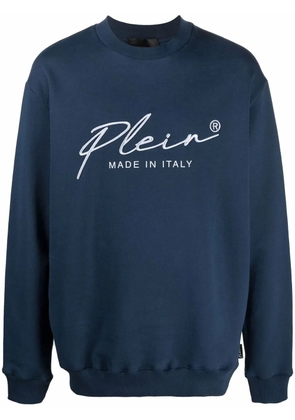 Philipp Plein embroidered-logo sweatshirt - Blue