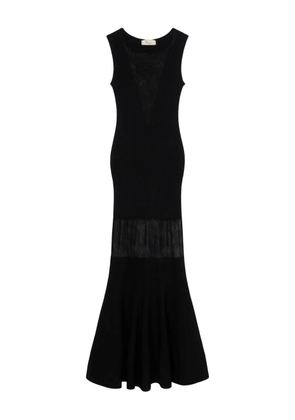 Blumarine lace-panelled sleeveless gown - Black