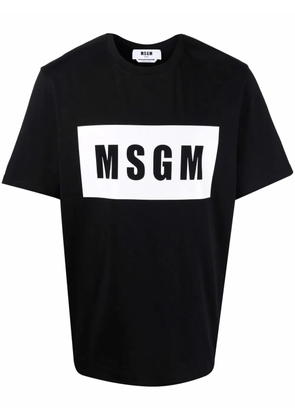 MSGM logo-print cotton T-shirt - Black