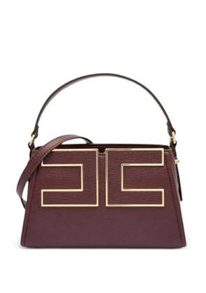 Elisabetta Franchi logo-detail top-handle tote bag - Brown