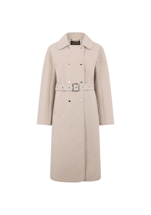 Moorer quilted belted trench coat - Neutrals