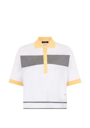Moorer striped polo shirt - White