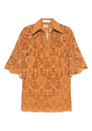 ZIMMERMANN Coco embroidered top - Brown