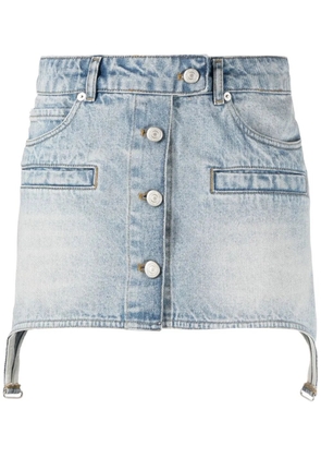 Courrèges asymmetric denim miniskirt - Blue
