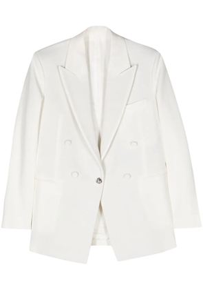 Lanvin rose-button single-breasted blazer - White
