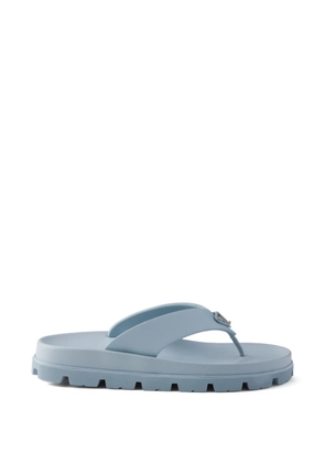 Prada triangle flat sandals - Blue