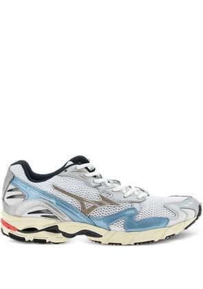 Mizuno Wave Ridder 10 mesh-panelled leather trainers - White