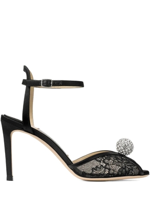 Jimmy Choo Sacora lace embellished pumps - Black