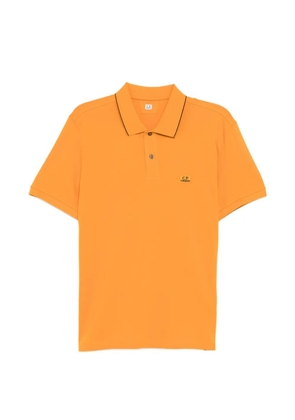C.P. Company logo-embroidered polo shirt - Orange