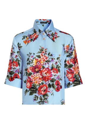 Dolce & Gabbana floral-print shirt - Blue