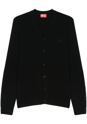 Diesel K-Zannis embroidered logo cardigan - Black