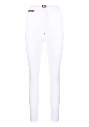 Philipp Plein super high waist jeggings - White
