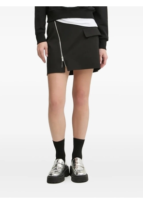 Karl Lagerfeld Jeans zip-detail flap-pocket mini skirt - Black