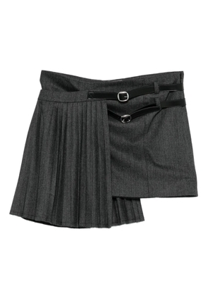 Coperni pleated belted skirt - Grey