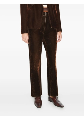 Tory Burch logo-patch jeans - Brown