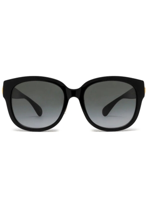 Gucci Eyewear logo-plaque round-frame sunglasses - Black