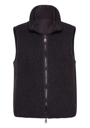 Brunello Cucinelli reversible padded zip-up gilet - Black