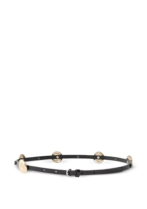 PINKO circular-plaque leather belt - Black