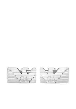 Emporio Armani logo-motif cufflinks - Silver
