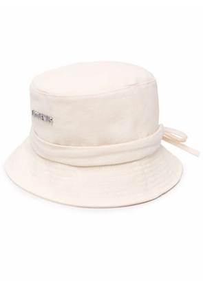 Jacquemus band logo bucket hat - Neutrals