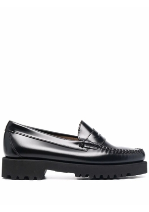 G.H.Bass glossy leather loafers - Black