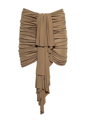 Christopher Esber ruched mini skirt - Neutrals
