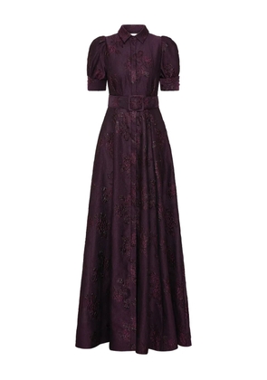 Rebecca Vallance Afina puff-sleeve gown maxi dress - Purple