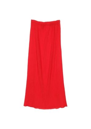 Issey Miyake Pre-Owned 2010s pleated midi skirt - Red