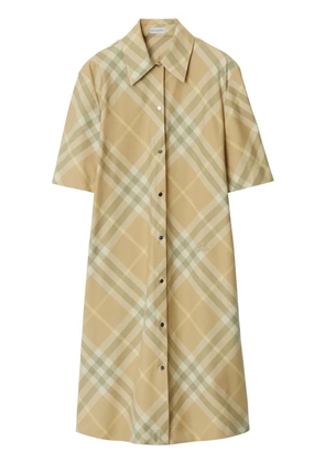 Burberry Vintage-check cotton shirt dress - Neutrals