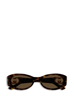 Gucci Eyewear oval-frame sunglasses - Brown