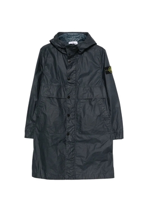 Stone Island button-fastening hooded coat - Blue