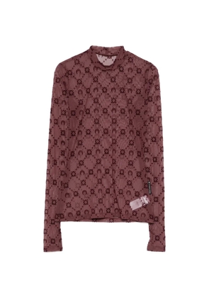 Marine Serre Moonogram long-sleeve top - Red