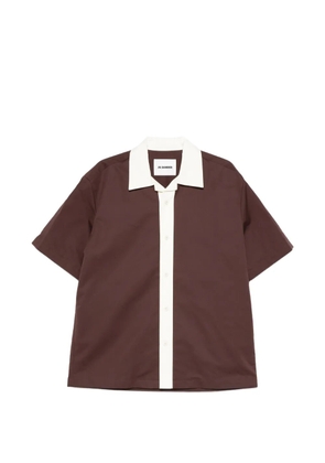 Jil Sander collared short-sleeves shirt - Brown