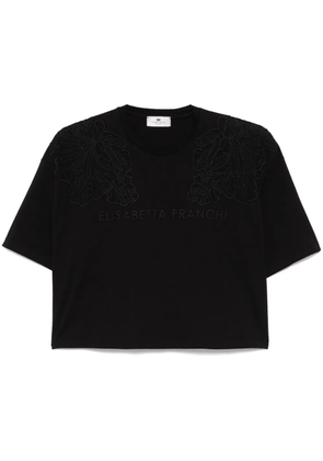 Elisabetta Franchi embroidered T-shirt - Black