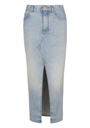 Balmain denim midi skirt - Blue