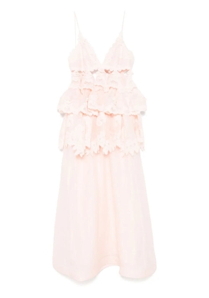 ZIMMERMANN tiered lace maxi dress - Pink