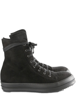 Rick Owens DRKSHDW brushed-effect high-top sneakers - Black